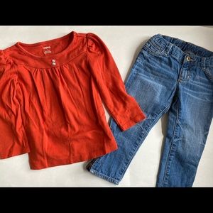 Gap Jeans and Gymboree Top